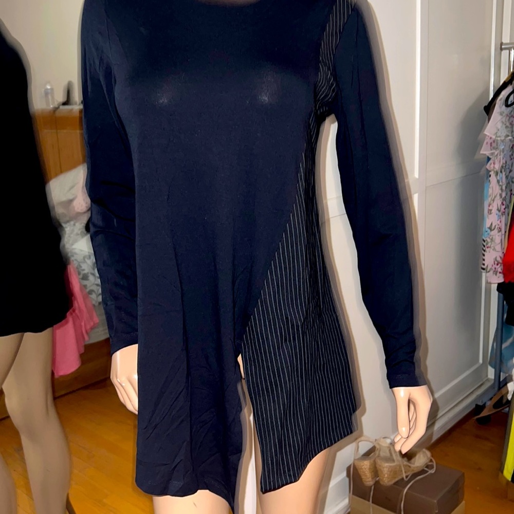 Alembika stretch dress asymmetrical hem